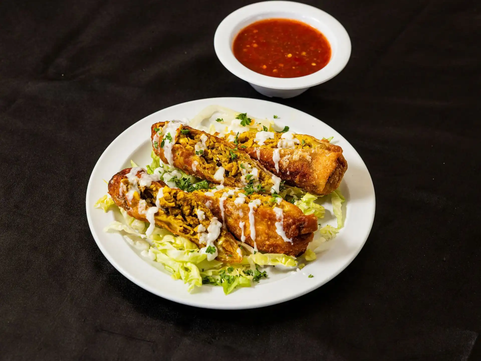 Chicken Shawarma Egg Rolls