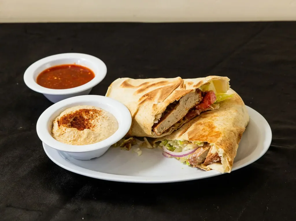 Vegan Cream Chop Pita Wrap